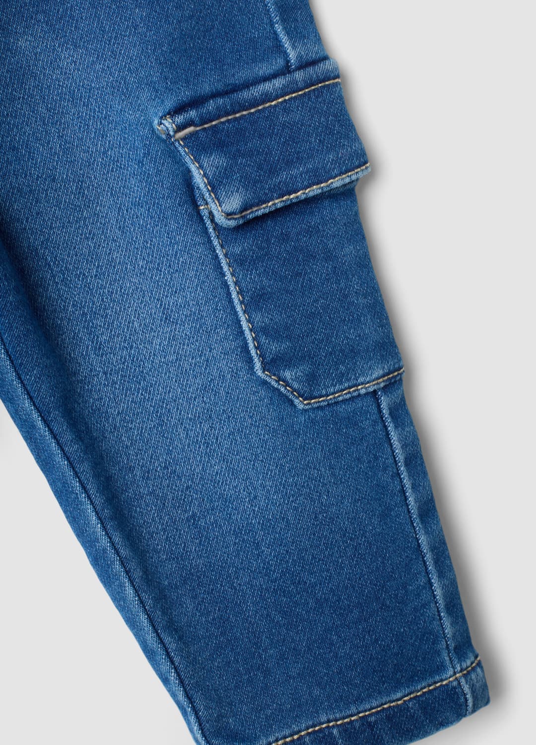 Pantaloni Blu In Cotone Elasticizzato Con Tasca Cargo Per Neonato | OVS Pantaloni Blu In Cotone Elasticizzato Con Tasca Cargo Per Neonato - 3 | OVS