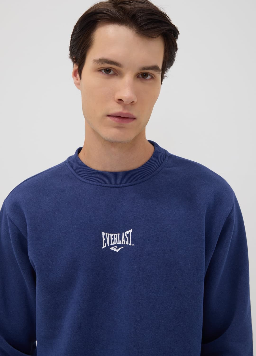 Felpa Blu In Misto Cotone Con Girocollo E Logo | OVS Felpa Blu In Misto Cotone Con Girocollo E Logo - 2 | OVS