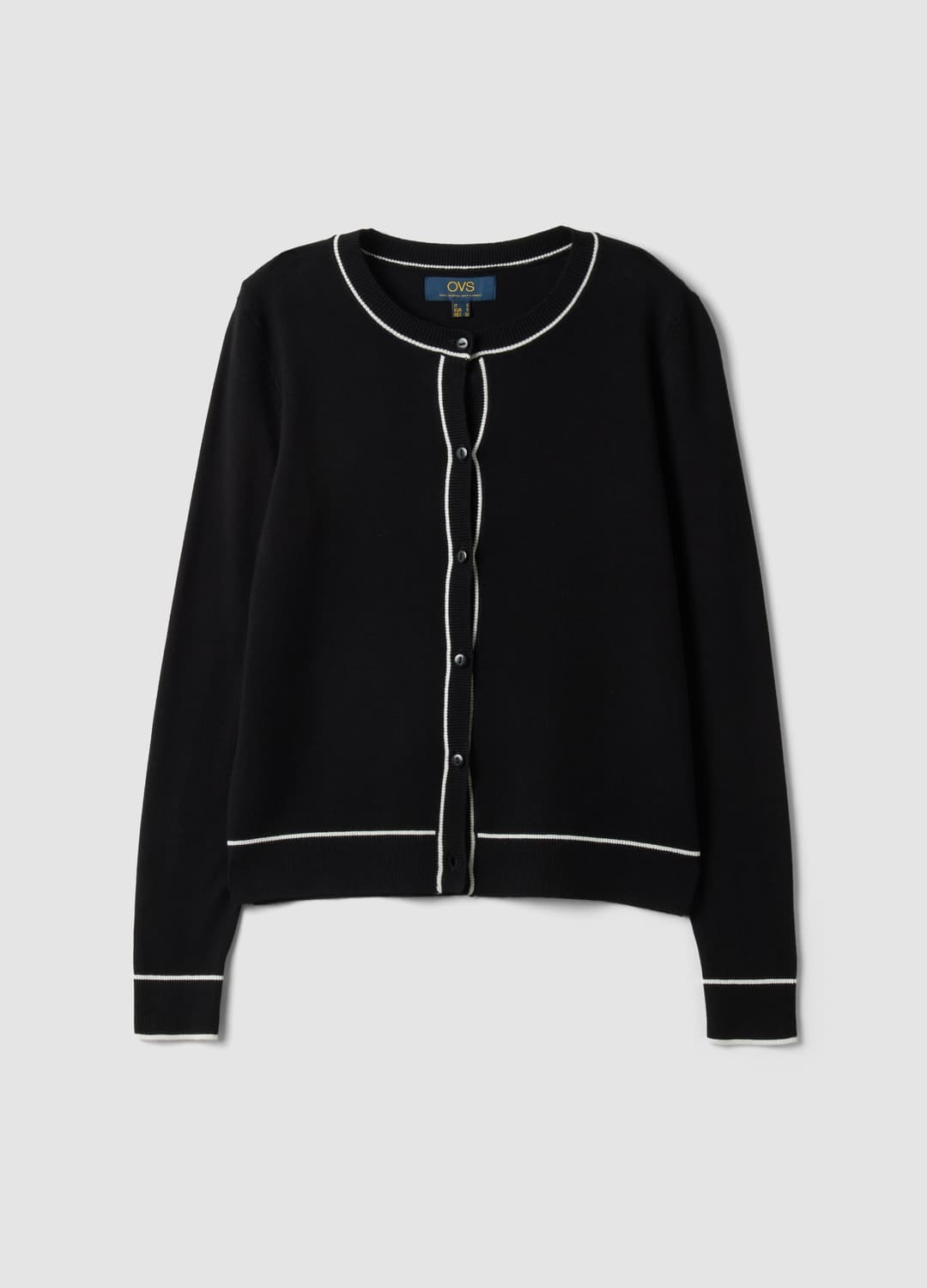 Cardigan Nero In Viscosa Elasticizzata Regular Fit | OVS Cardigan Nero In Viscosa Elasticizzata Regular Fit - 4 | OVS