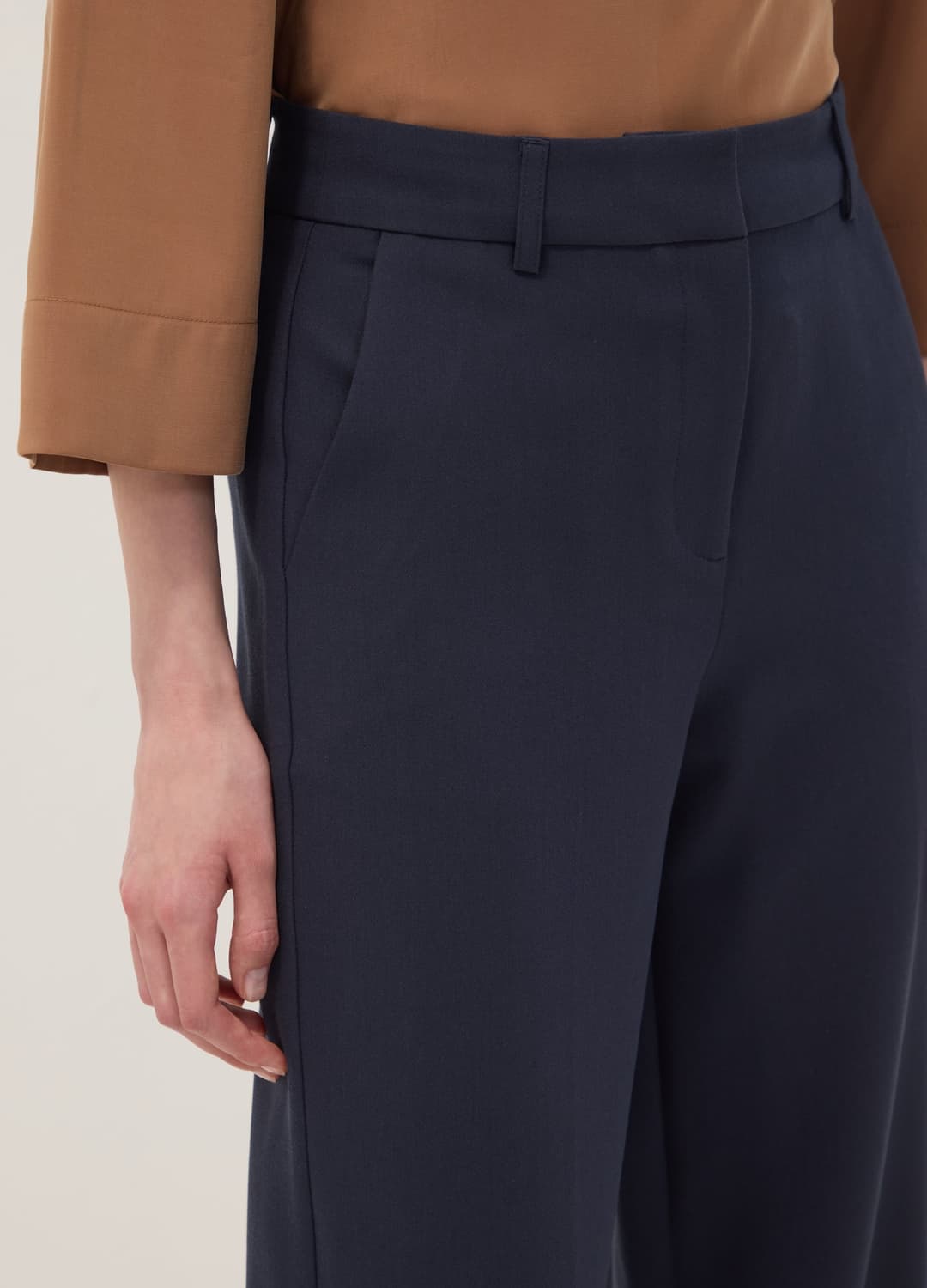 Pantaloni Blu Dritti In Viscosa Elasticizzato | OVS Pantaloni Blu Dritti In Viscosa Elasticizzato - 3 | OVS