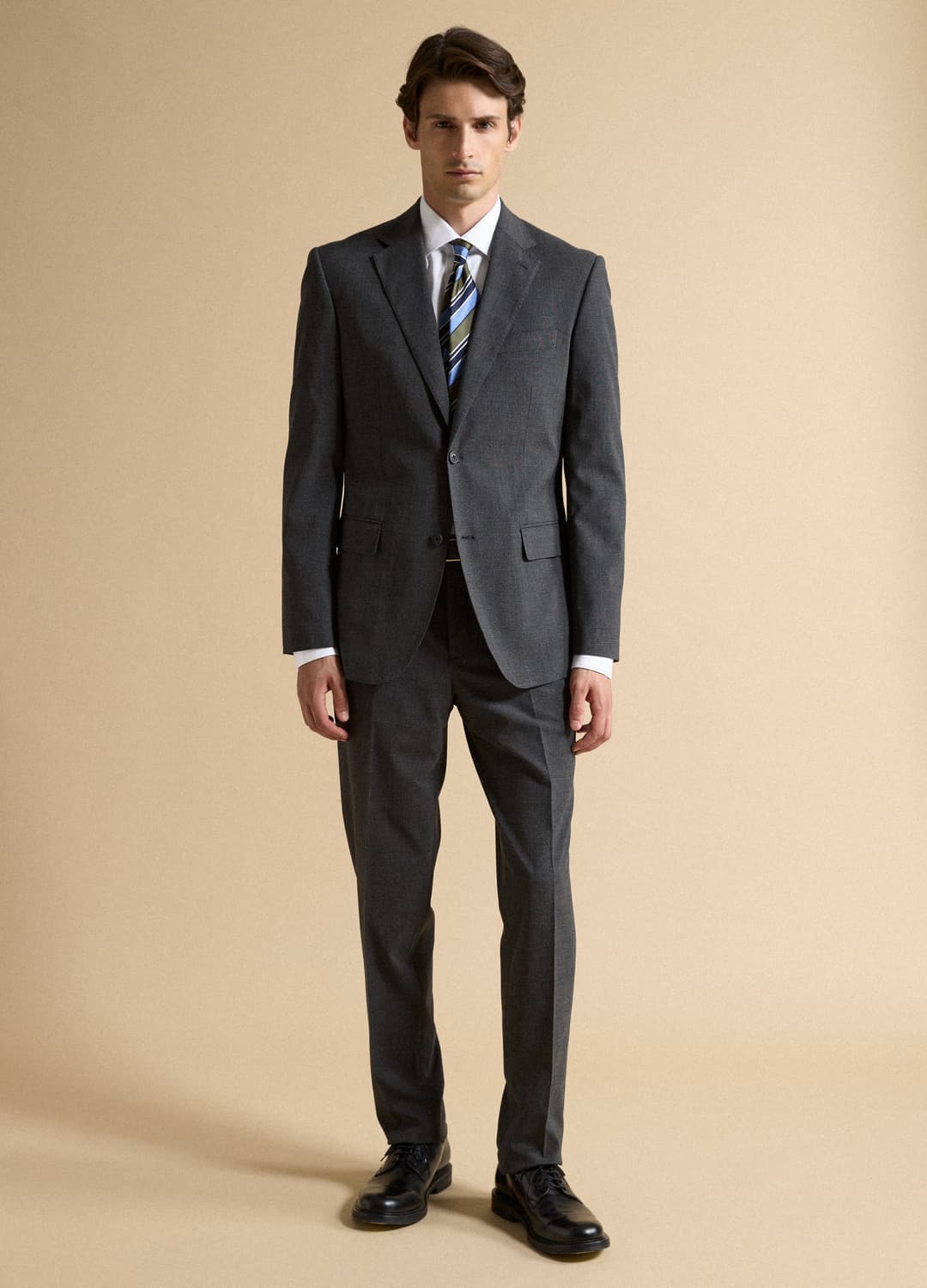 Blazer Grigio In Viscosa Elasticizzata Con Rever Classico Slim Fit | OVS Blazer Grigio In Viscosa Elasticizzata Con Rever Classico Slim Fit - 1 | OVS