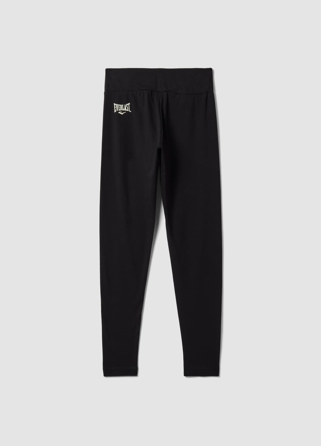 Leggings Neri In Jersey Di Cotone Elasticizzato Slim Fit Con Logo Everlast | OVS Leggings Neri In Jersey Di Cotone Elasticizzato Slim Fit Con Logo Everlast - 2 | OVS
