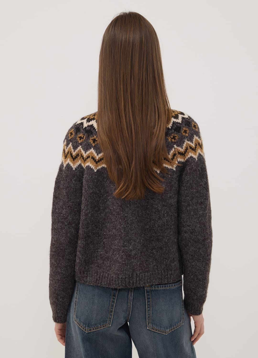 Cardigan Grigio Girocollo Con Fantasia Jacquard | OVS Cardigan Grigio Girocollo Con Fantasia Jacquard - 3 | OVS