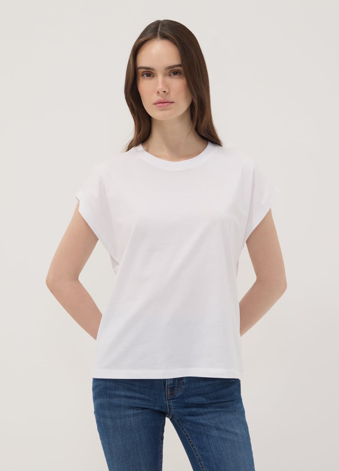 T-shirt Bianca In Puro Cotone A Maniche Corte Regular Fit | OVS T-shirt Bianca In Puro Cotone A Maniche Corte Regular Fit - 2 | OVS