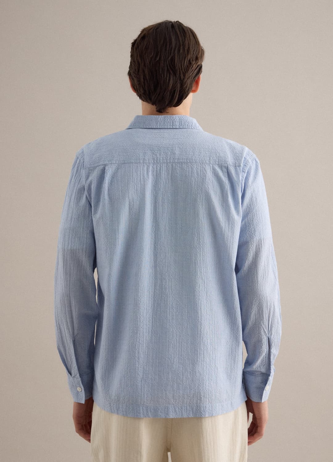 Blaue Langarmhemd Aus Stretch-baumwolle | OVS Blaue Langarmhemd Aus Stretch-baumwolle - 2 | OVS