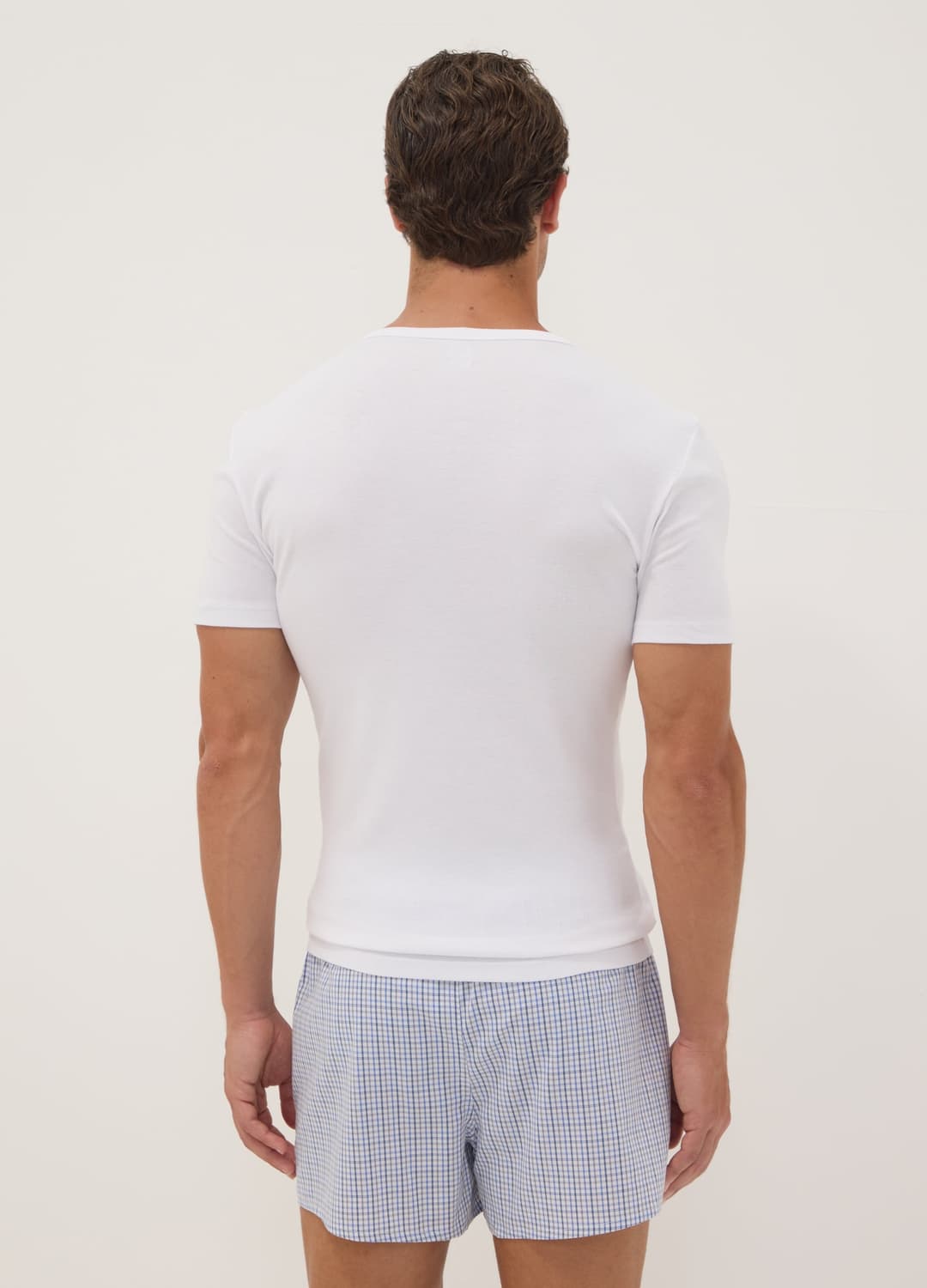 2er-pack Weiße T-shirts Aus Bio-baumwolle Mit Tiefem V-ausschnitt | OVS 2er-pack Weiße T-shirts Aus Bio-baumwolle Mit Tiefem V-ausschnitt - 3 | OVS