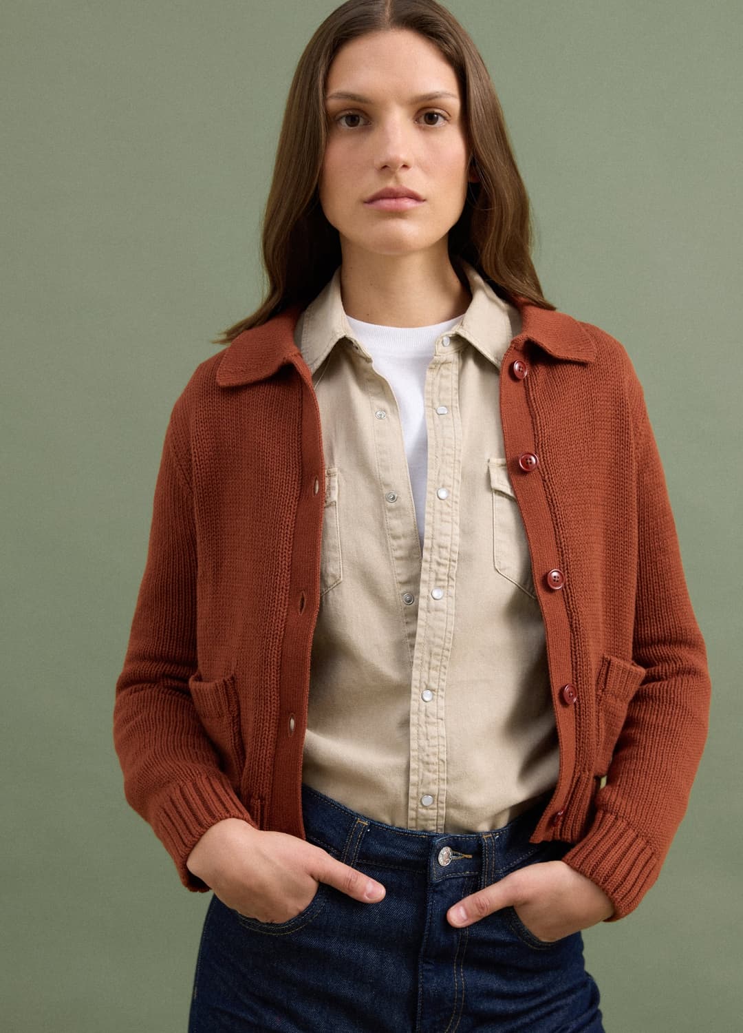 Cardigan Rosso In Puro Cotone Con Bottoni Regular Fit | OVS Cardigan Rosso In Puro Cotone Con Bottoni Regular Fit - 0 | OVS