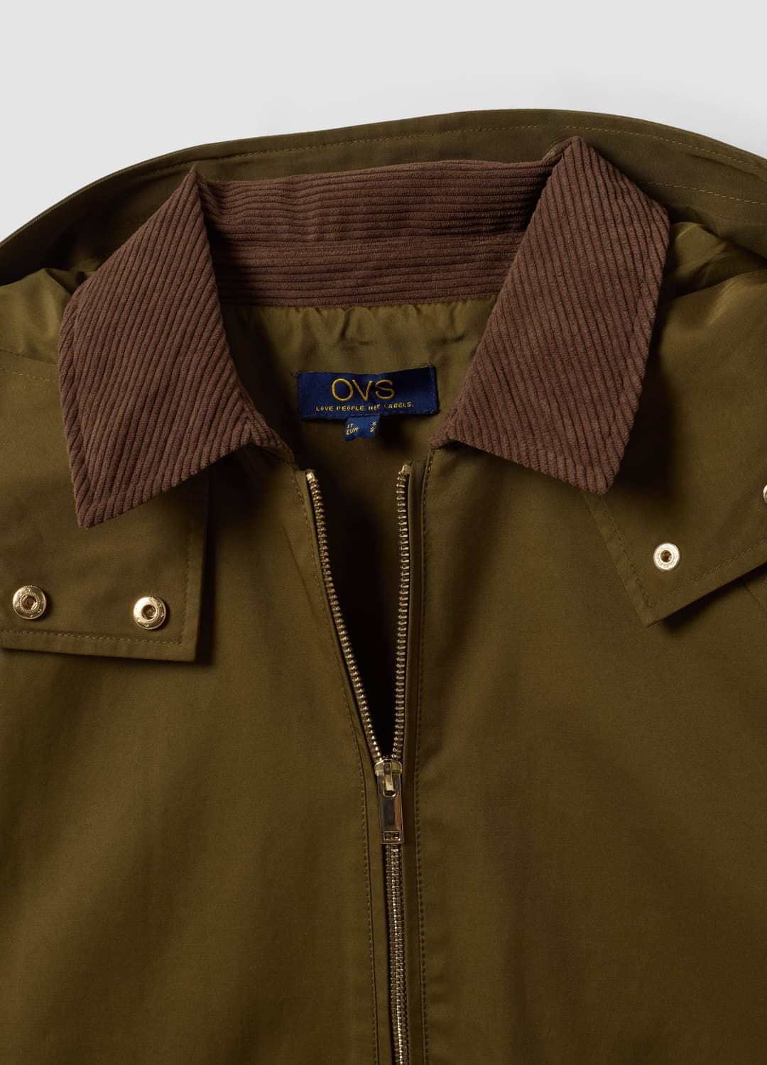 Grüne Parka-jacke Aus Baumwollmix Mit Kapuze Und Rippkragen | OVS Grüne Parka-jacke Aus Baumwollmix Mit Kapuze Und Rippkragen - 6 | OVS