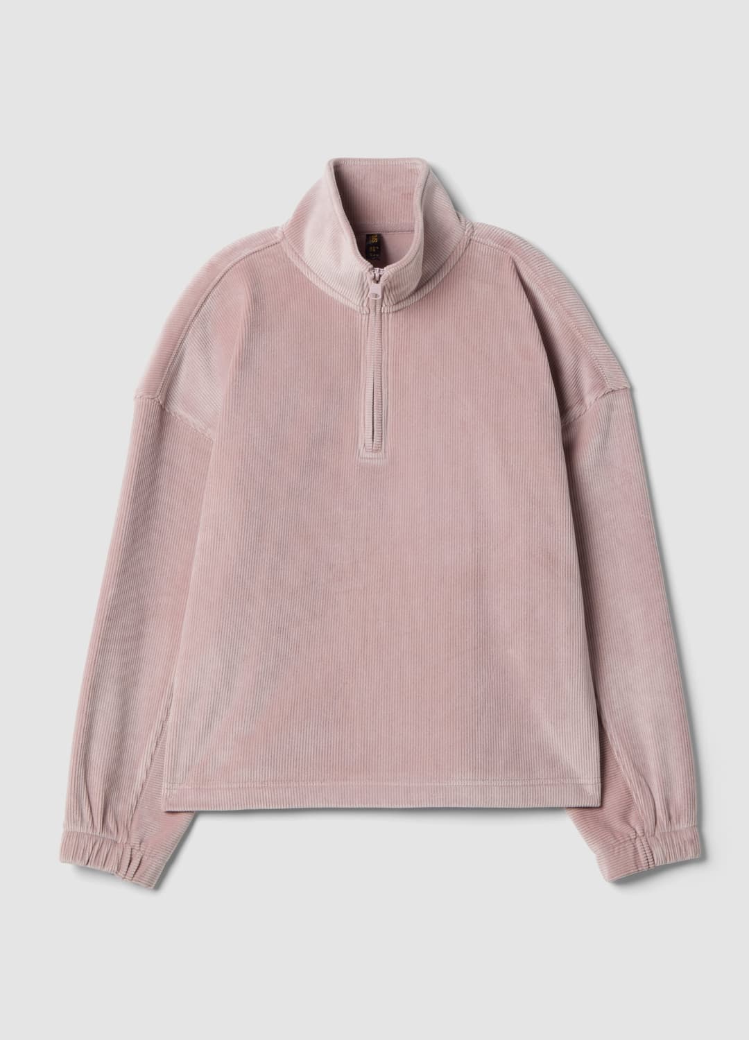Rosa Shirt Aus Stretchstoff Mit Zip-kragen | OVS Rosa Shirt Aus Stretchstoff Mit Zip-kragen - 0 | OVS