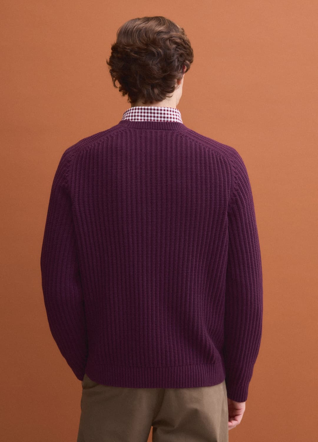 Violetter Rippstrick-pullover Aus Baumwollmix Mit Rundhalsausschnitt | OVS Violetter Rippstrick-pullover Aus Baumwollmix Mit Rundhalsausschnitt - 3 | OVS