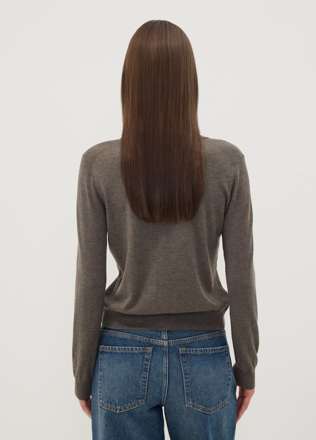 Braune Strickjacke Aus Wollmix Mit Rundhalsausschnitt | OVS Braune Strickjacke Aus Wollmix Mit Rundhalsausschnitt - 3 | OVS