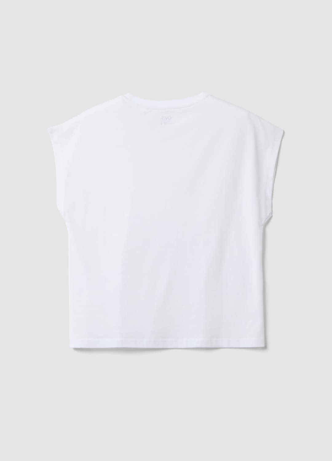 T-shirt Bianca In Puro Cotone A Maniche Corte Regular Fit | OVS T-shirt Bianca In Puro Cotone A Maniche Corte Regular Fit - 5 | OVS