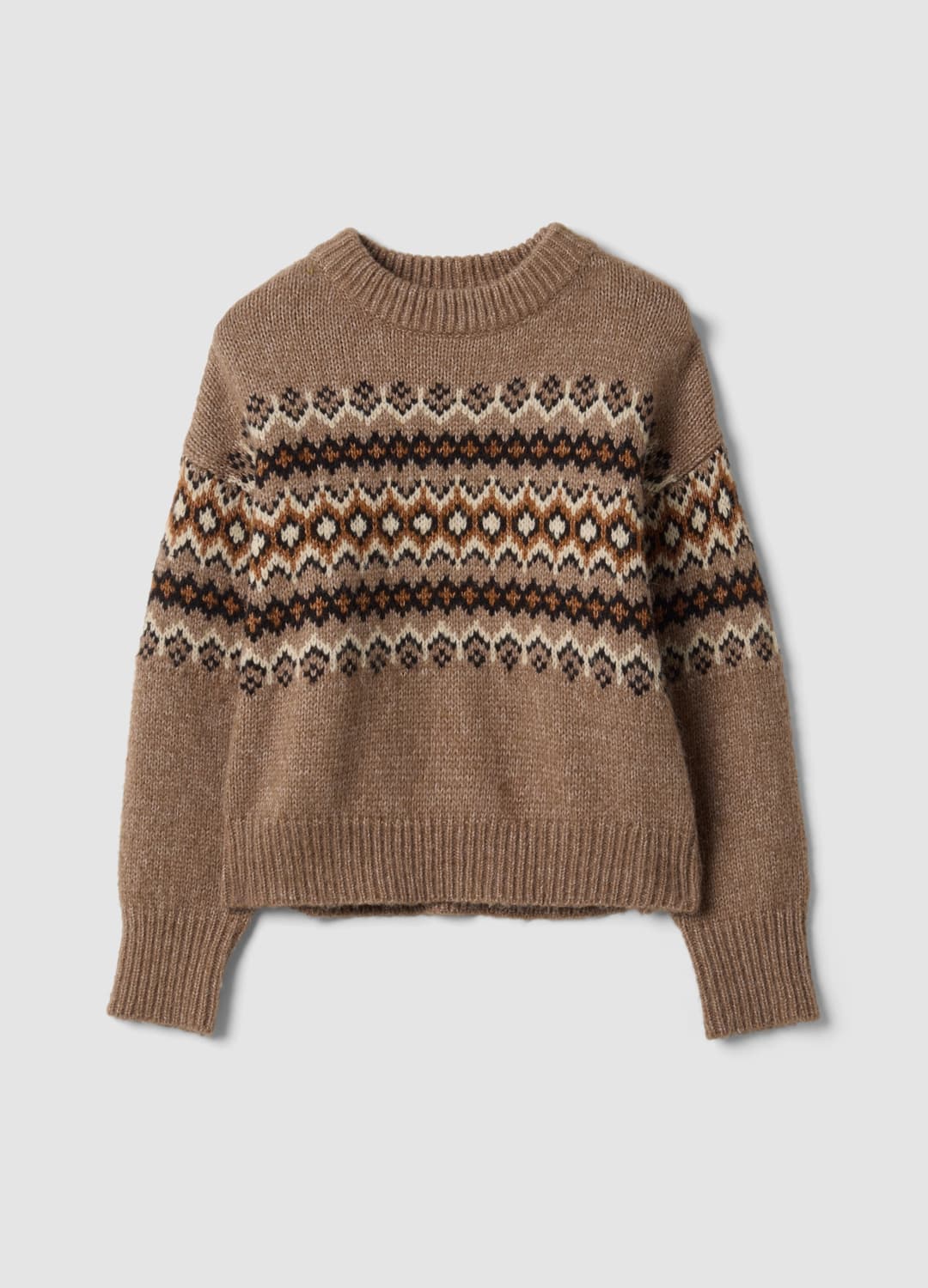 Brauner Jacquard-pullover Mit Stehkragen | OVS Brauner Jacquard-pullover Mit Stehkragen - 4 | OVS