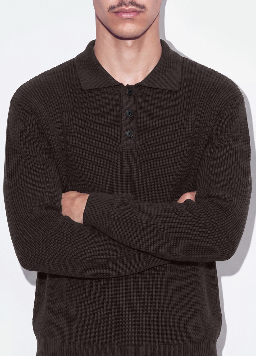 Maglia Marrone In Puro Cotone Con Colletto Polo Over Fit | OVS Maglia Marrone In Puro Cotone Con Colletto Polo Over Fit - 2 | OVS