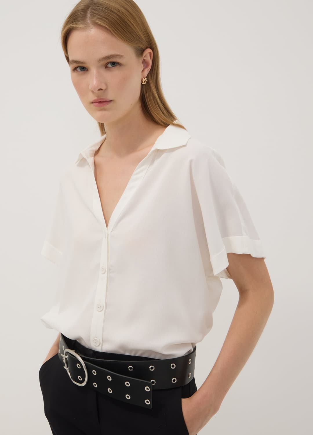 Camicia Multicolor A Righe In Pura Viscosa A Maniche Corte Over Fit | OVS Camicia Multicolor A Righe In Pura Viscosa A Maniche Corte Over Fit - 7 | OVS