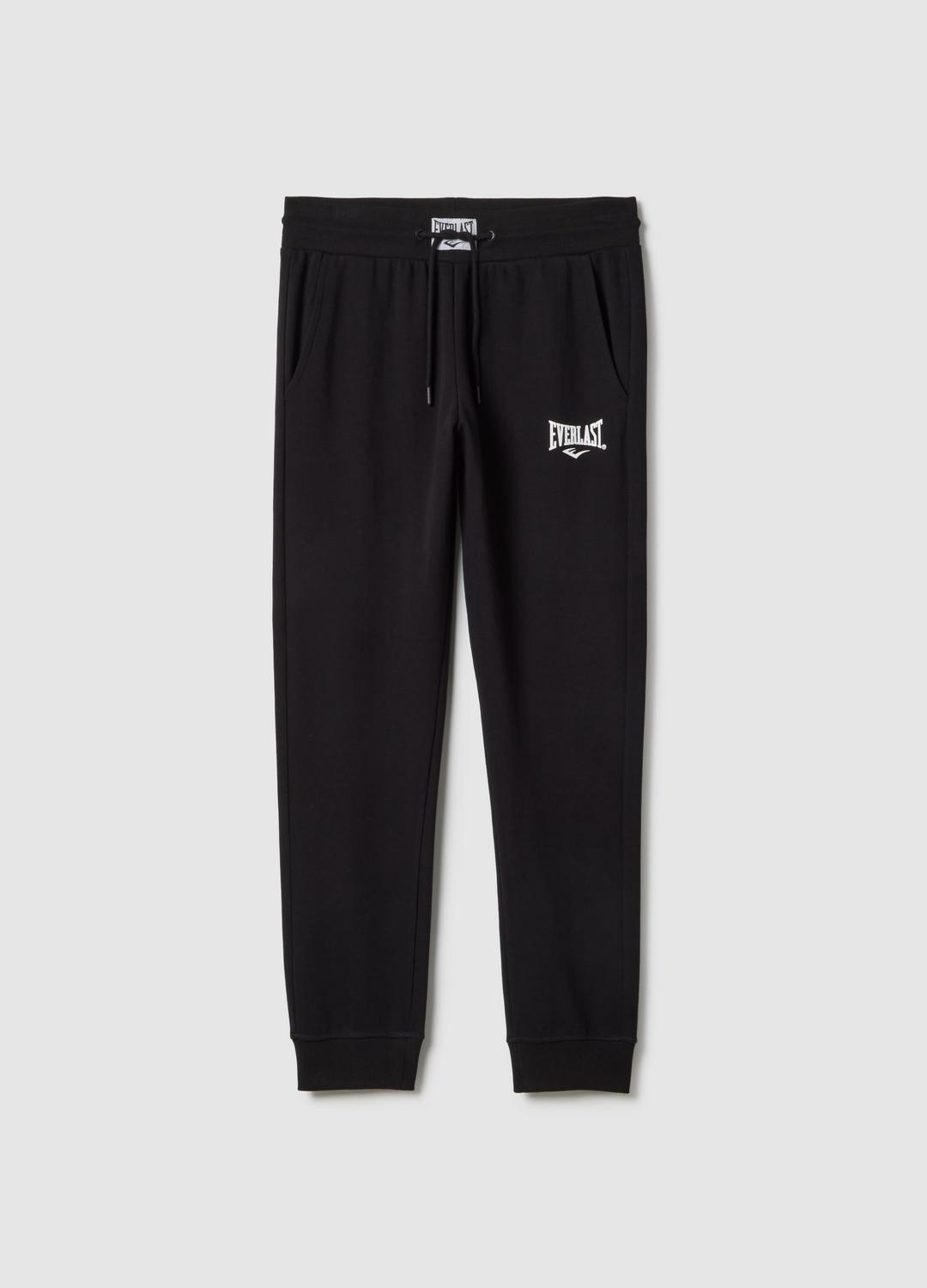Pantaloni Tuta Uomo Jogging Con Tasche – Morbidi E Elasticizzati, Vita Regolabile, Nero, Taglia L