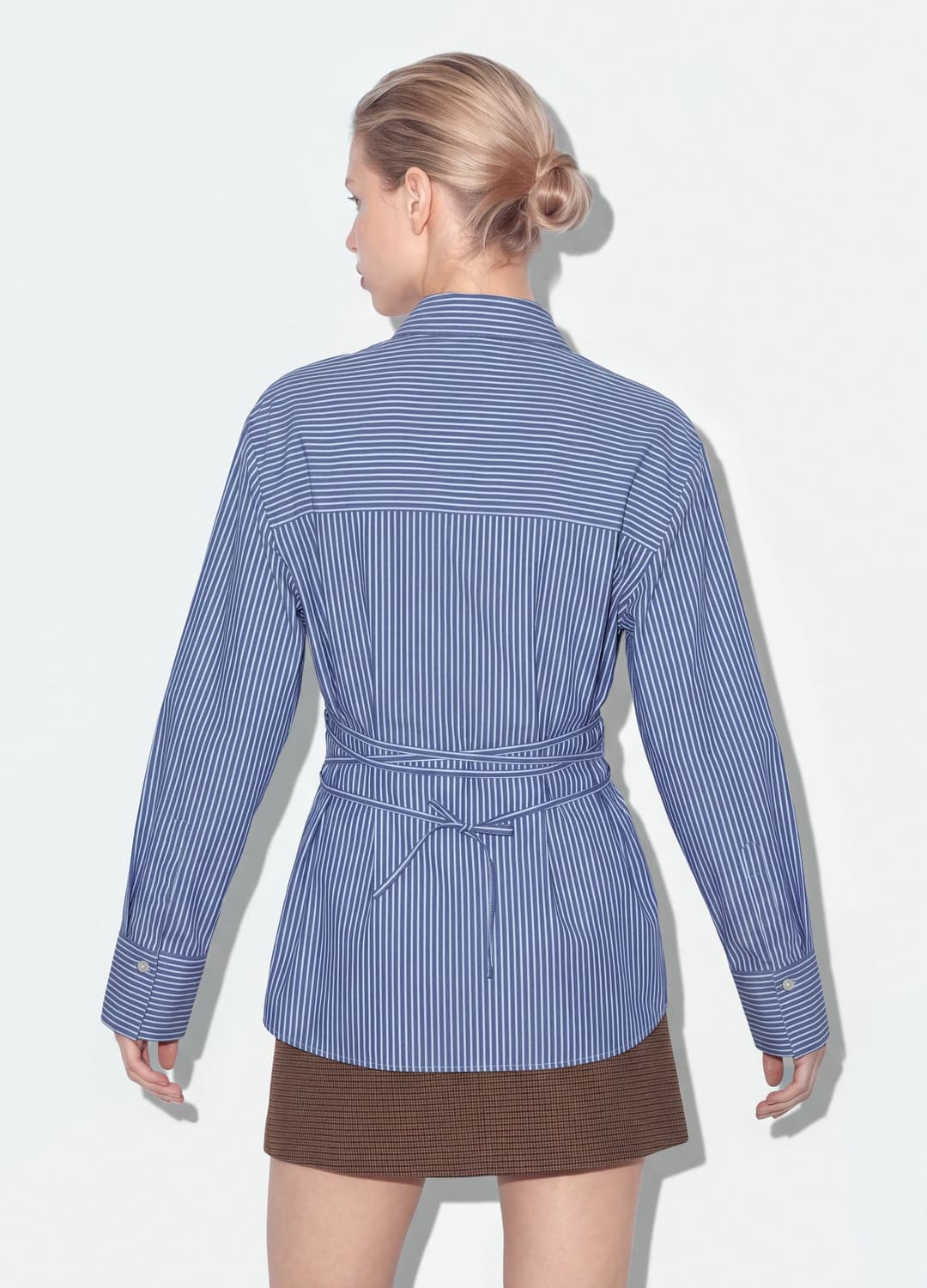 Camicia Blu A Righe In Popeline Di Puro Cotone Regular Fit | OVS Camicia Blu A Righe In Popeline Di Puro Cotone Regular Fit - 2 | OVS