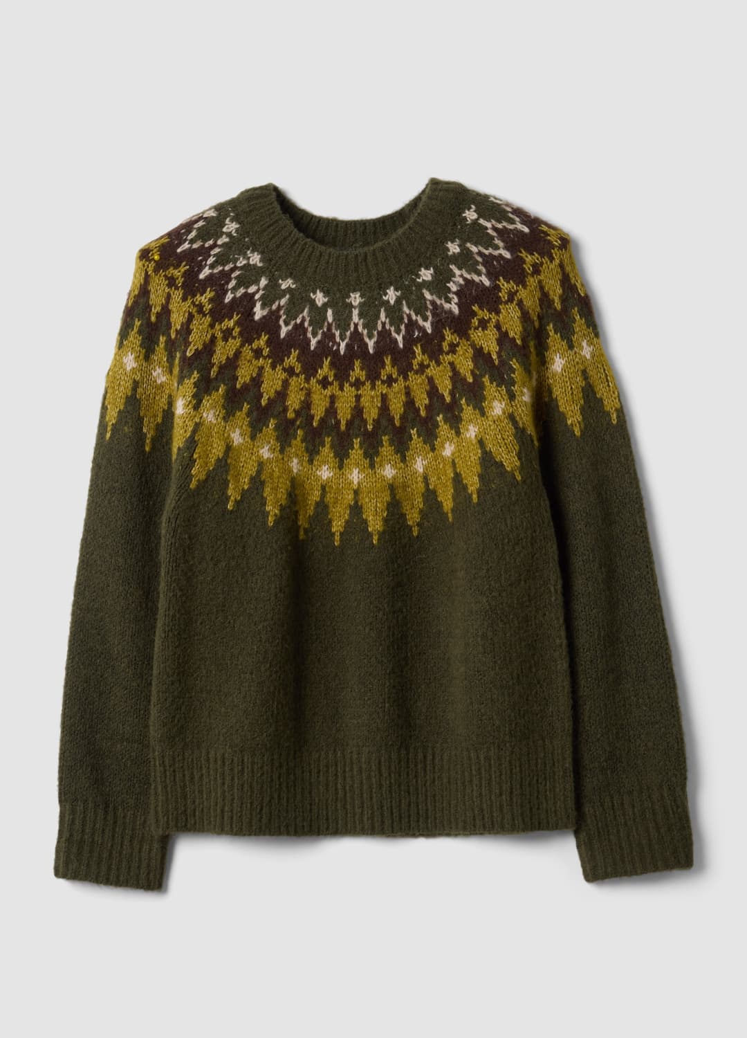 Grüner Jacquard-pullover Mit Rundhalsausschnitt | OVS Grüner Jacquard-pullover Mit Rundhalsausschnitt - 4 | OVS