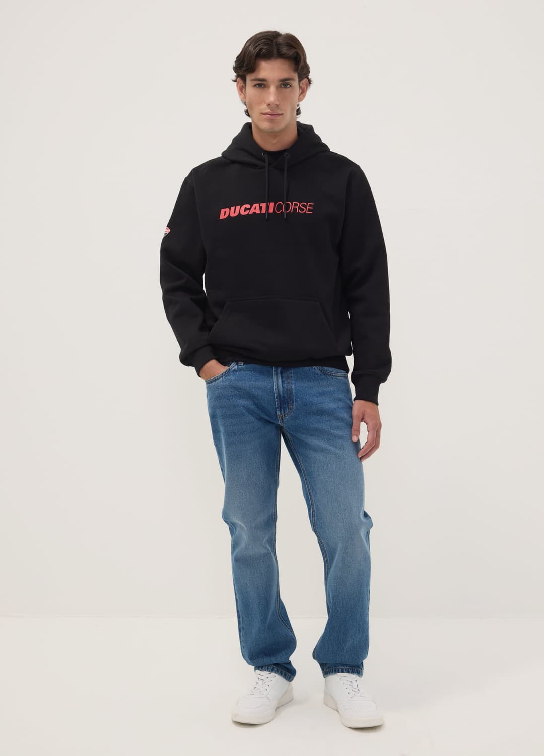Felpa Nera In Misto Cotone Con Cappuccio E Stampa Ducati Relaxed Fit | OVS Felpa Nera In Misto Cotone Con Cappuccio E Stampa Ducati Relaxed Fit - 2 | OVS