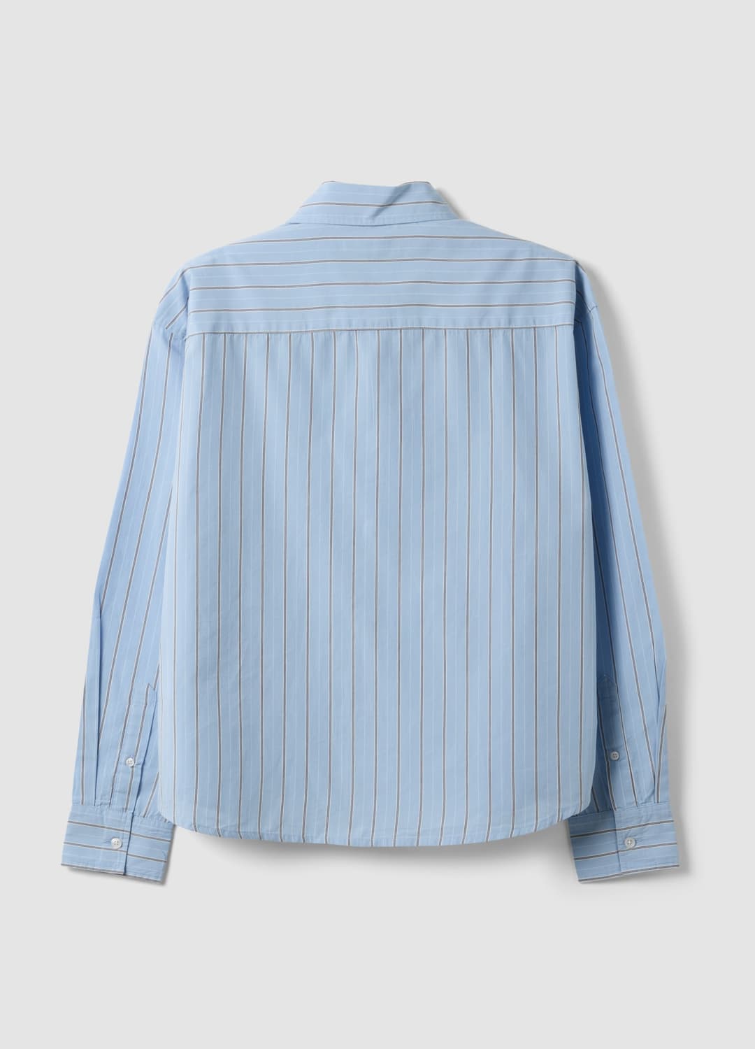 Camicia Azzurra Cropped In Puro Cotone A Righe Over Fit | OVS Camicia Azzurra Cropped In Puro Cotone A Righe Over Fit - 6 | OVS
