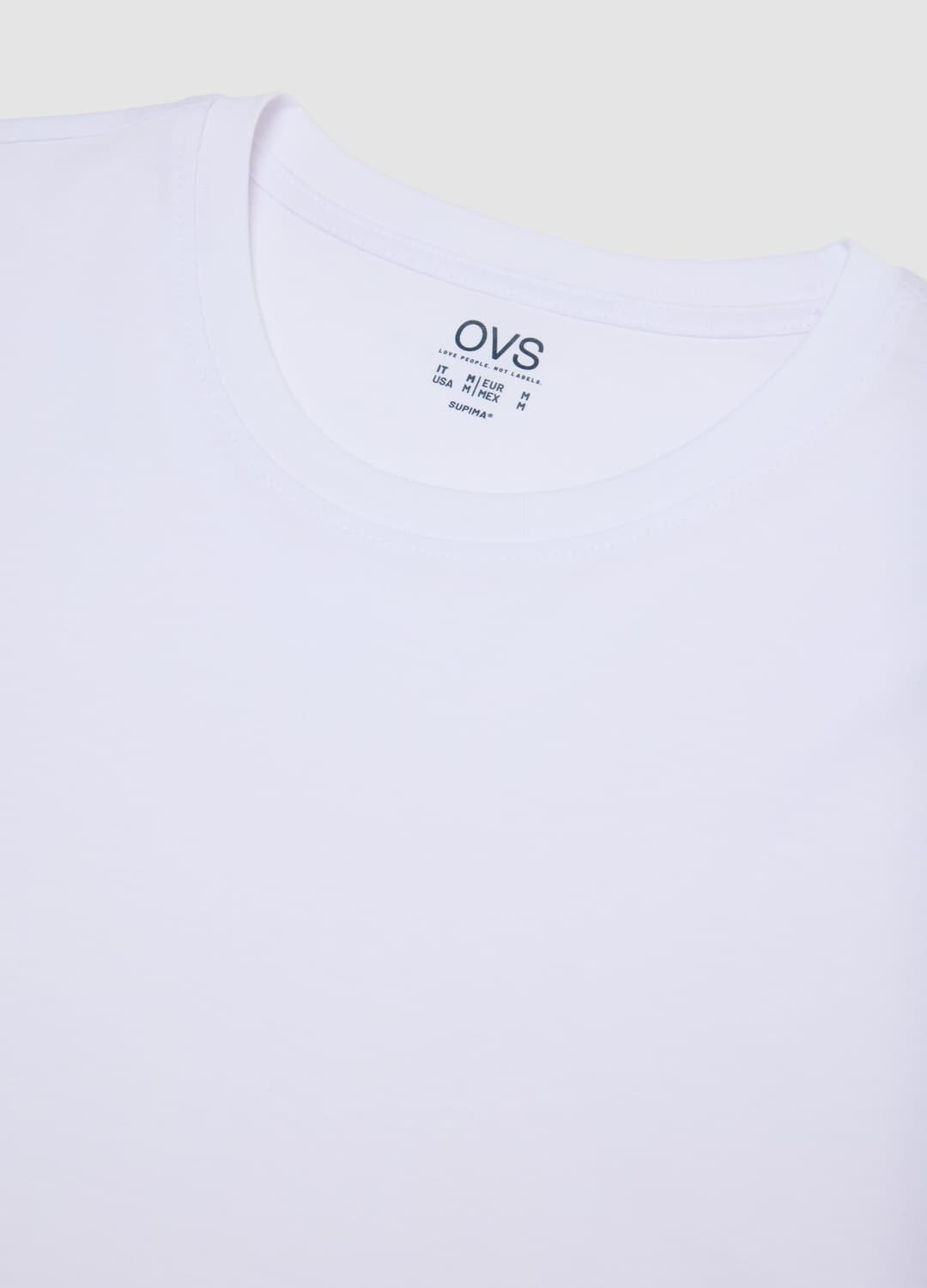 Weißes Supima-baumwoll-t-shirt Mit Rundhalsausschnitt | OVS Weißes Supima-baumwoll-t-shirt Mit Rundhalsausschnitt - 5 | OVS