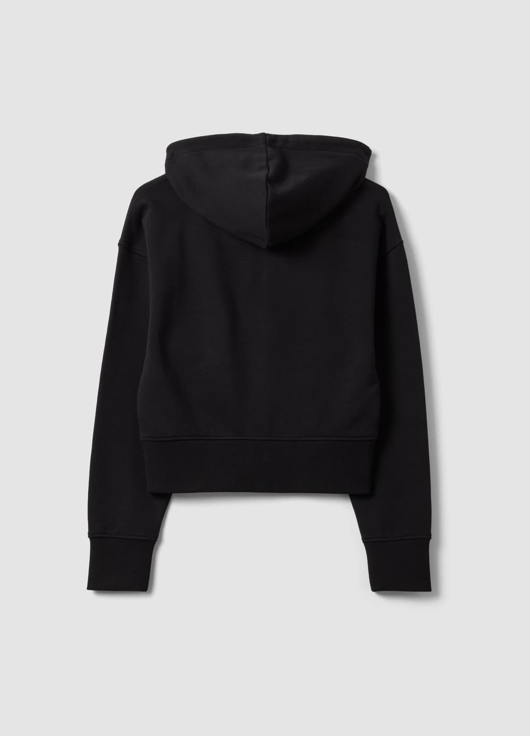 Felpa Full Zip Nera In Misto Cotone Con Cappuccio Fitted | OVS Felpa Full Zip Nera In Misto Cotone Con Cappuccio Fitted - 6 | OVS