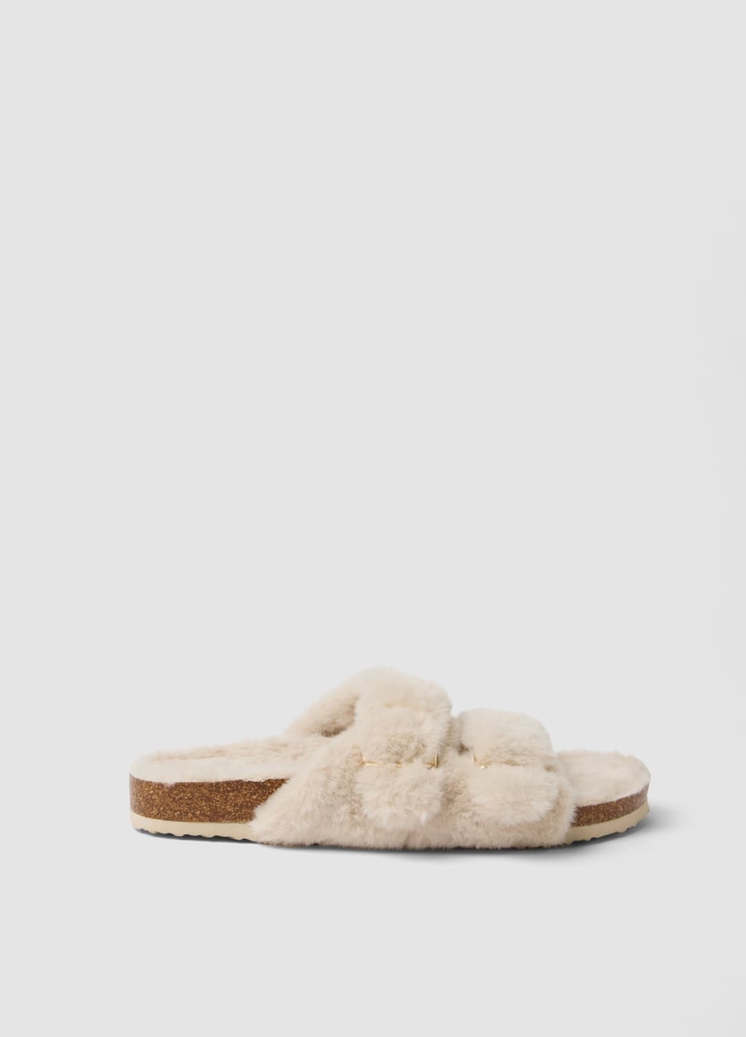 Beige Offene Pantoletten Mit Gekreuzten Riemen Und Schnalle | OVS Beige Offene Pantoletten Mit Gekreuzten Riemen Und Schnalle - 0 | OVS