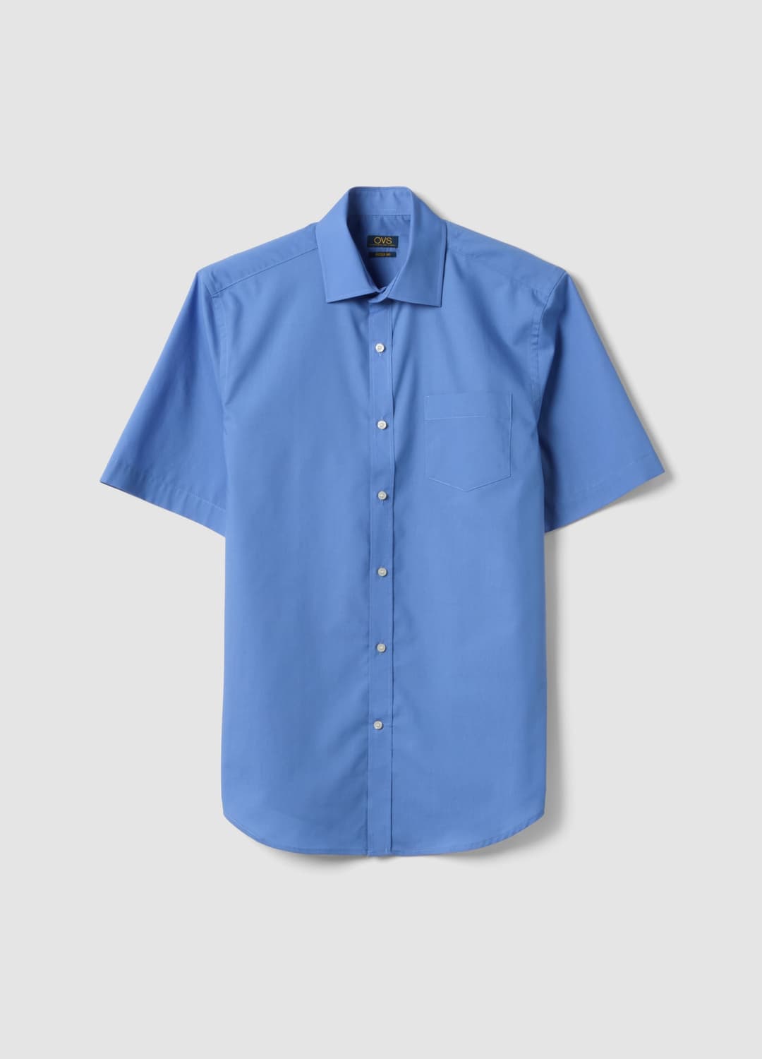 Camicia Azzurra A Maniche Corte Con Colletto Classico | OVS Camicia Azzurra A Maniche Corte Con Colletto Classico - 4 | OVS