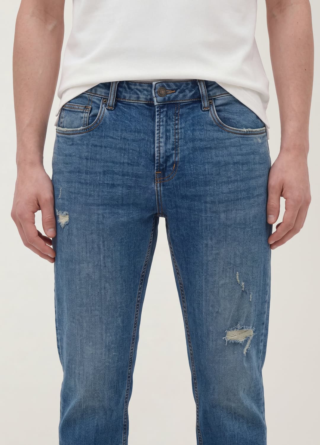 Dunkelblaue Denim-jeans Aus Stretch-baumwolle | OVS Dunkelblaue Denim-jeans Aus Stretch-baumwolle - 9 | OVS