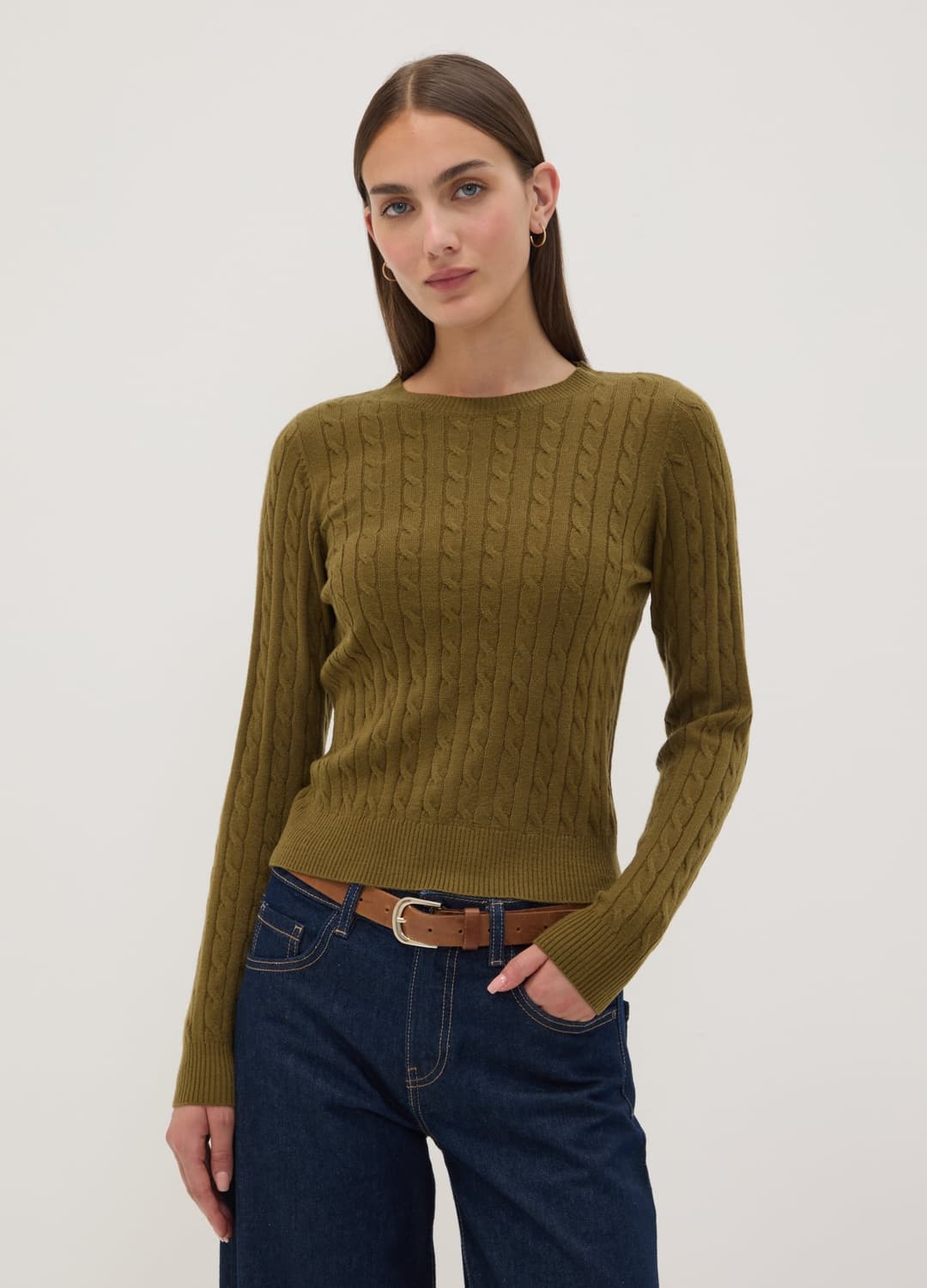 Roter Zopfmuster-pullover Mit Rundhalsausschnitt | OVS Roter Zopfmuster-pullover Mit Rundhalsausschnitt - 2 | OVS