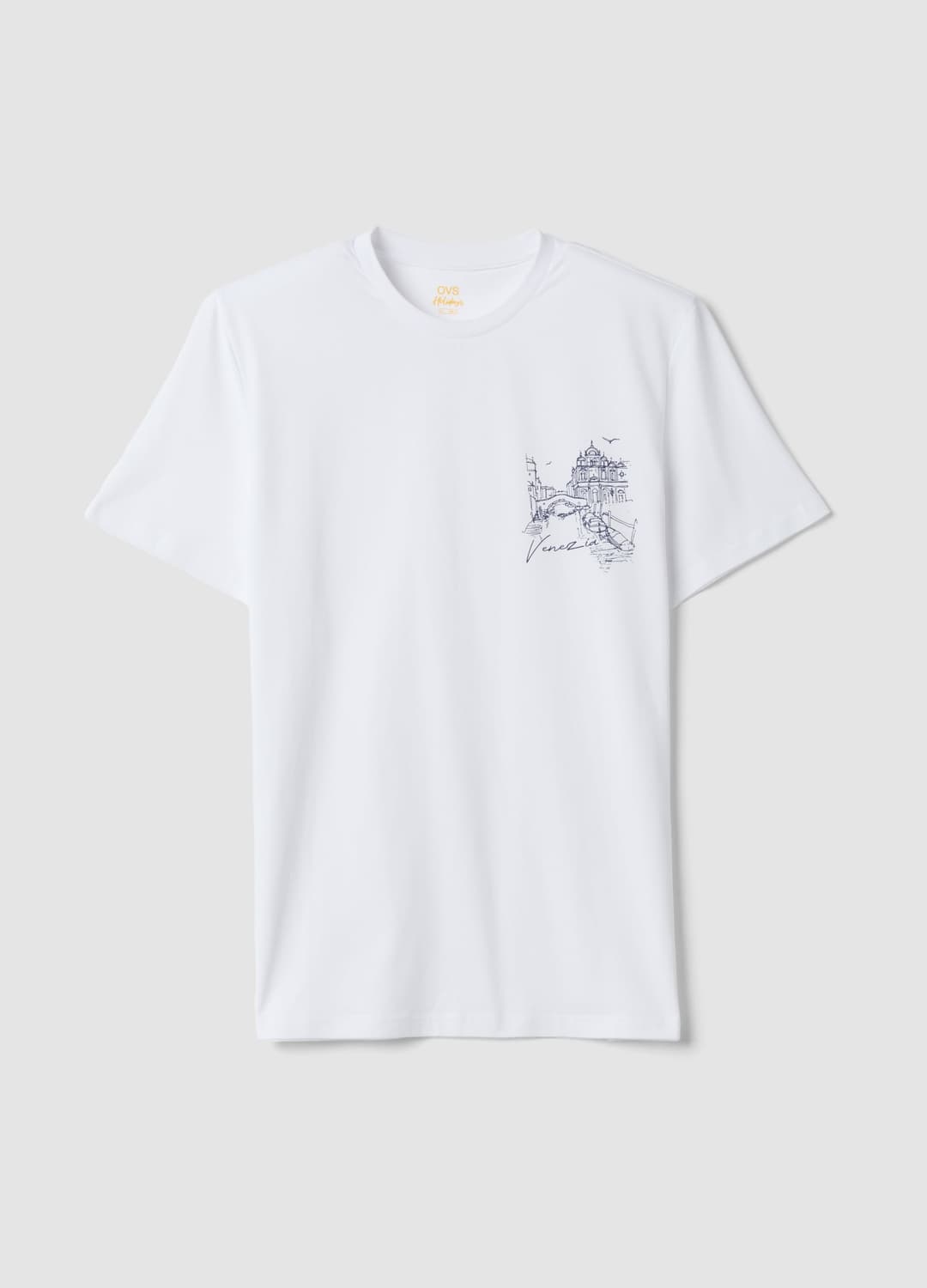T-shirt Bianca In Puro Cotone Con Stampa Regular Fit | OVS T-shirt Bianca In Puro Cotone Con Stampa Regular Fit - 4 | OVS
