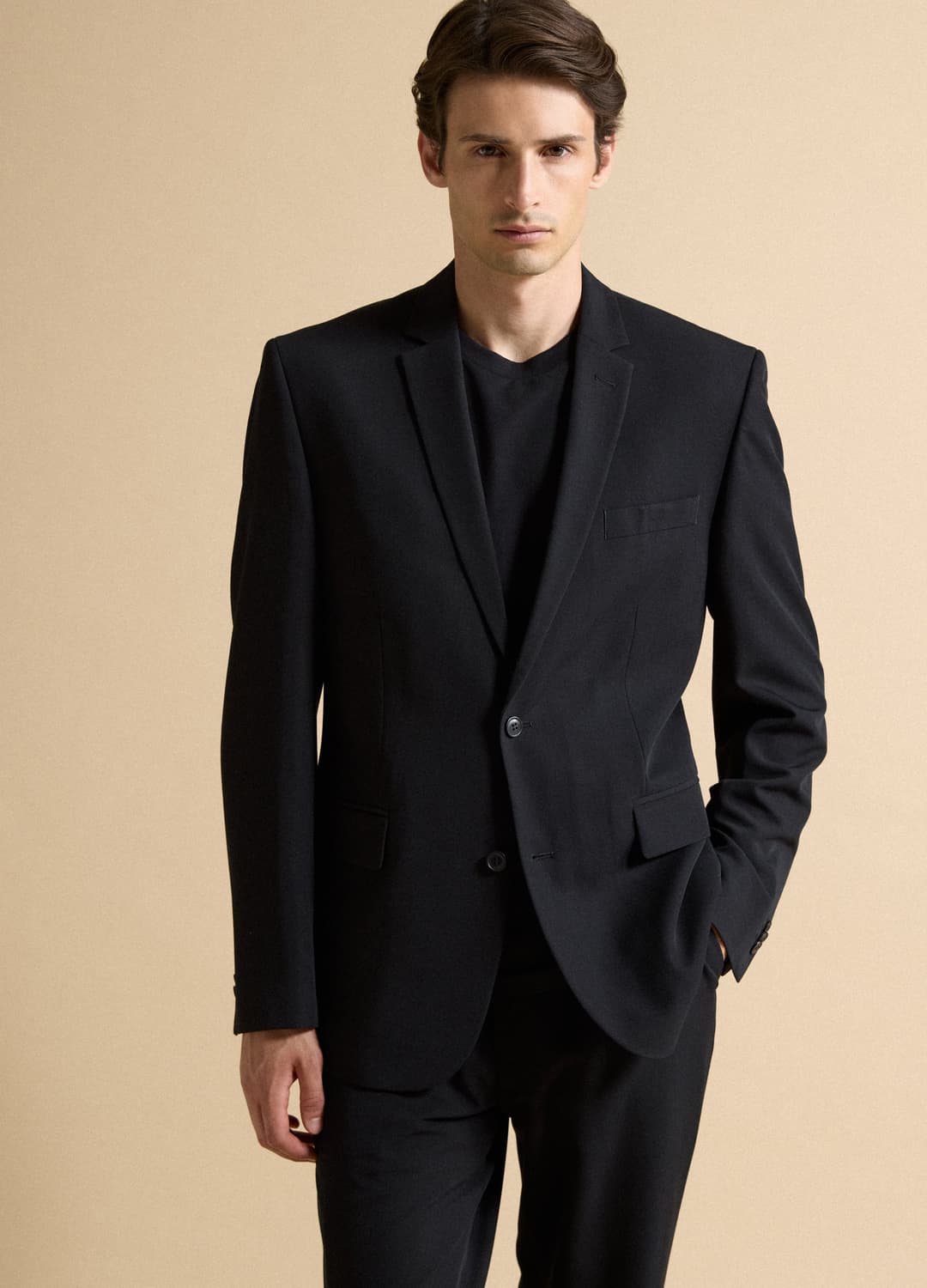 Blazer Nero Slim Fit Foderato Con Rever Classici | OVS Blazer Nero Slim Fit Foderato Con Rever Classici - 0 | OVS