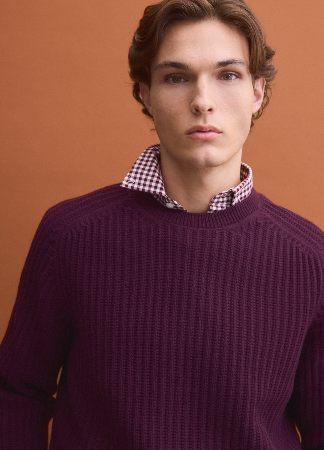 Violetter Rippstrick-pullover Aus Baumwollmix Mit Rundhalsausschnitt | OVS Violetter Rippstrick-pullover Aus Baumwollmix Mit Rundhalsausschnitt - 0 | OVS