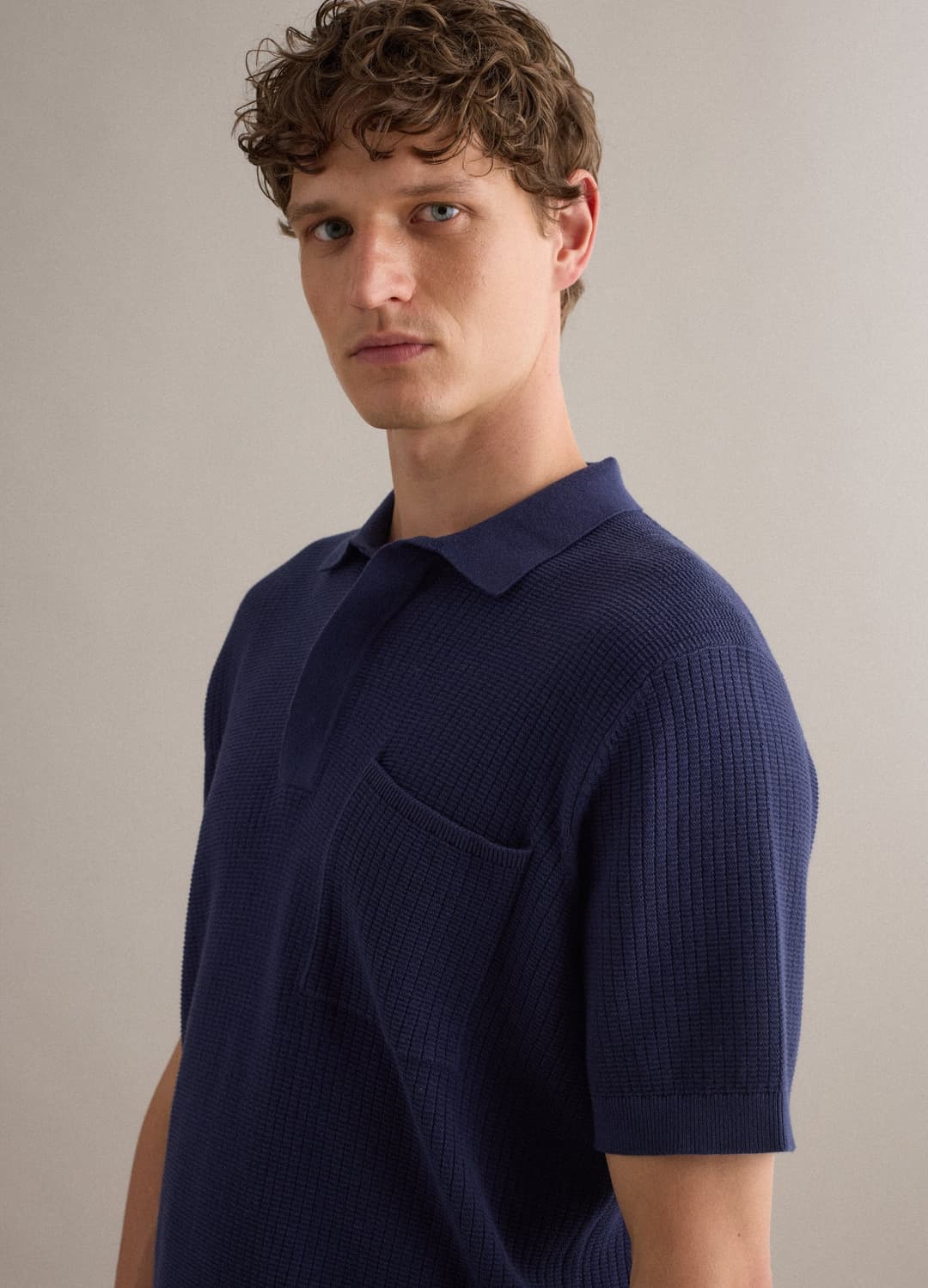 Polo Blu In Puro Cotone Con Taschino Regular Fit | OVS Polo Blu In Puro Cotone Con Taschino Regular Fit - 0 | OVS