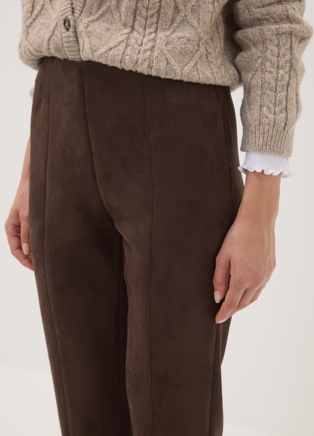 Leggings Marroni In Tessuto Elasticizzato Slim Fit | OVS Leggings Marroni In Tessuto Elasticizzato Slim Fit - 2 | OVS