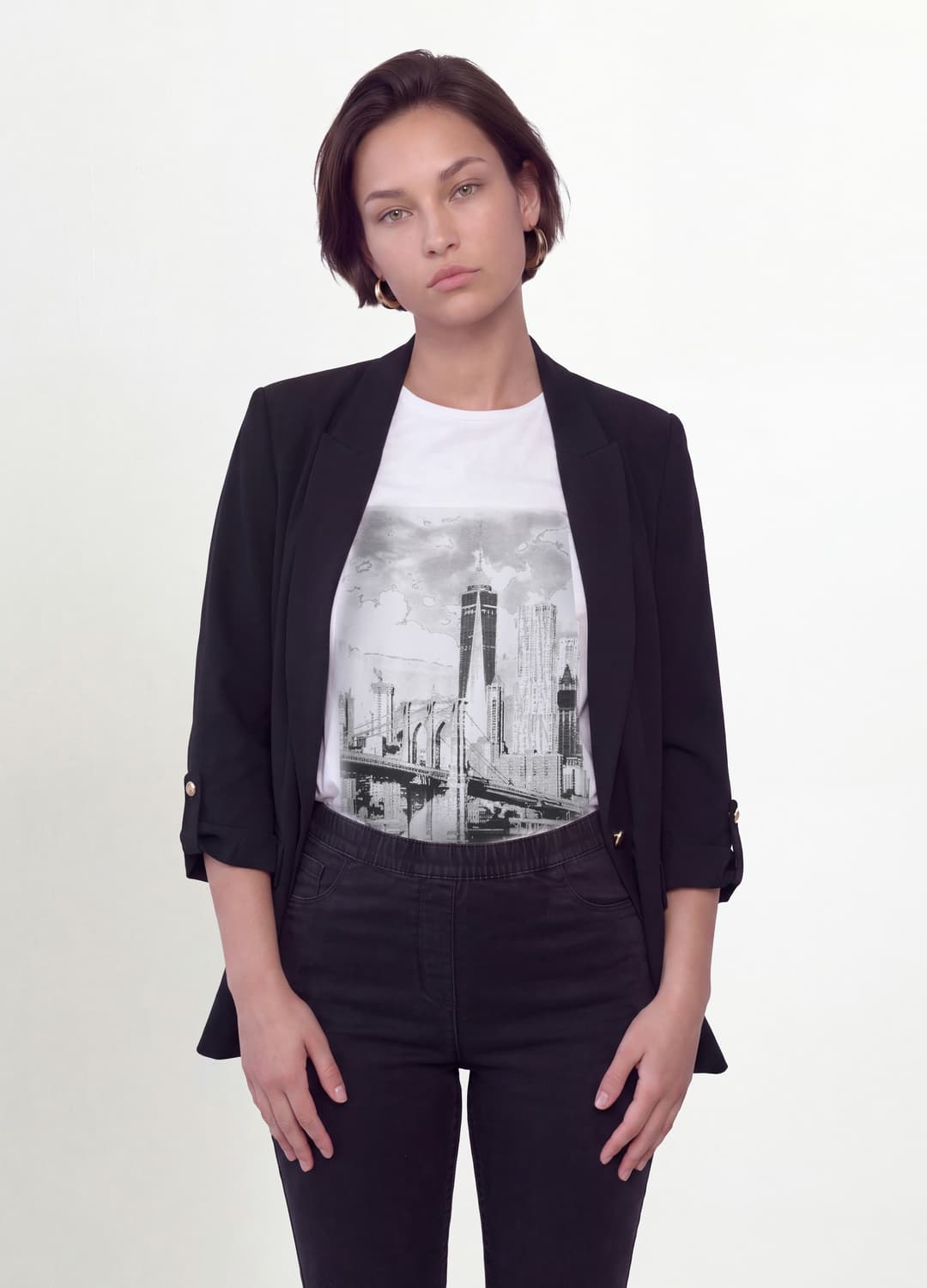 Blazer Nero Regular Fit Foderato Con Rever Classico | OVS Blazer Nero Regular Fit Foderato Con Rever Classico - 2 | OVS
