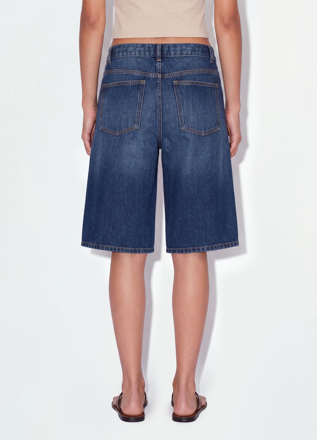 Baggy Jeans-shorts Aus Blauem Denim Aus Reiner Baumwolle | OVS Baggy Jeans-shorts Aus Blauem Denim Aus Reiner Baumwolle - 2 | OVS