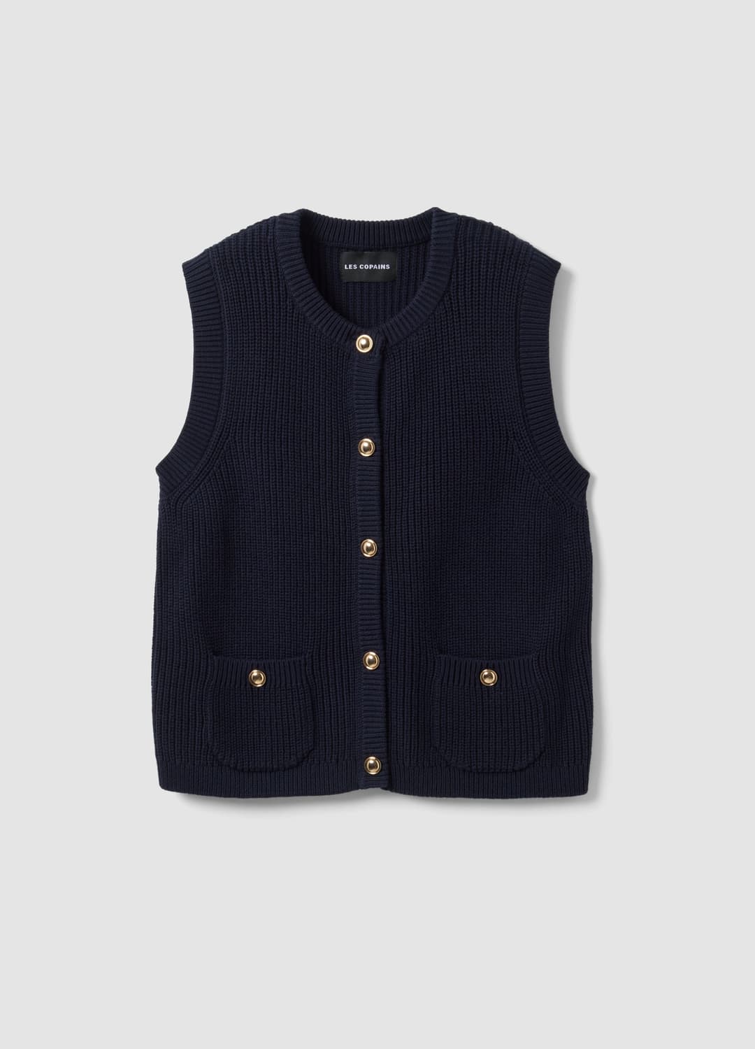 Gilet Blu In Puro Cotone Con Lavorazione A Maglia Regular Fit | OVS Gilet Blu In Puro Cotone Con Lavorazione A Maglia Regular Fit - 4 | OVS