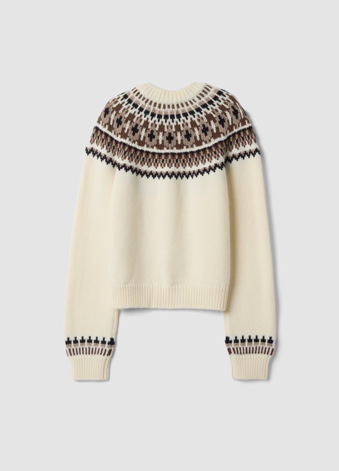 Cardigan Bianco In Misto Lana Jacquard Con Girocollo | OVS Cardigan Bianco In Misto Lana Jacquard Con Girocollo - 6 | OVS
