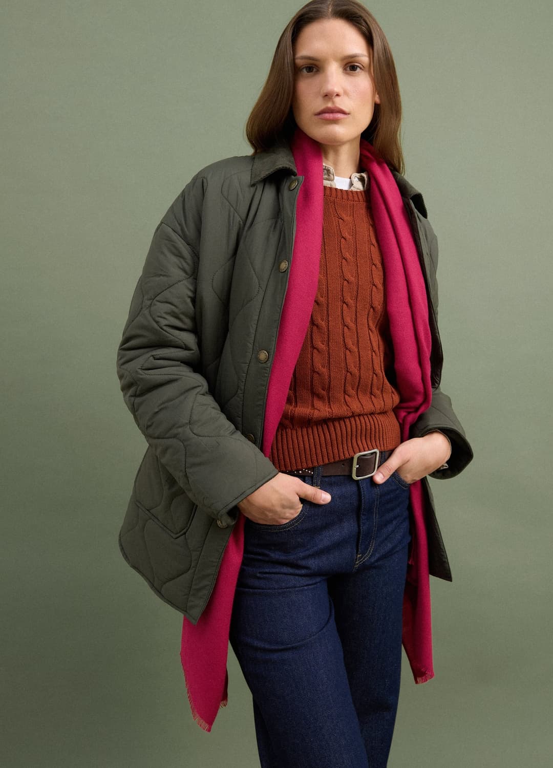 Grüne Gesteppte Wattjacke Mit Knöpfen | OVS Grüne Gesteppte Wattjacke Mit Knöpfen - 2 | OVS