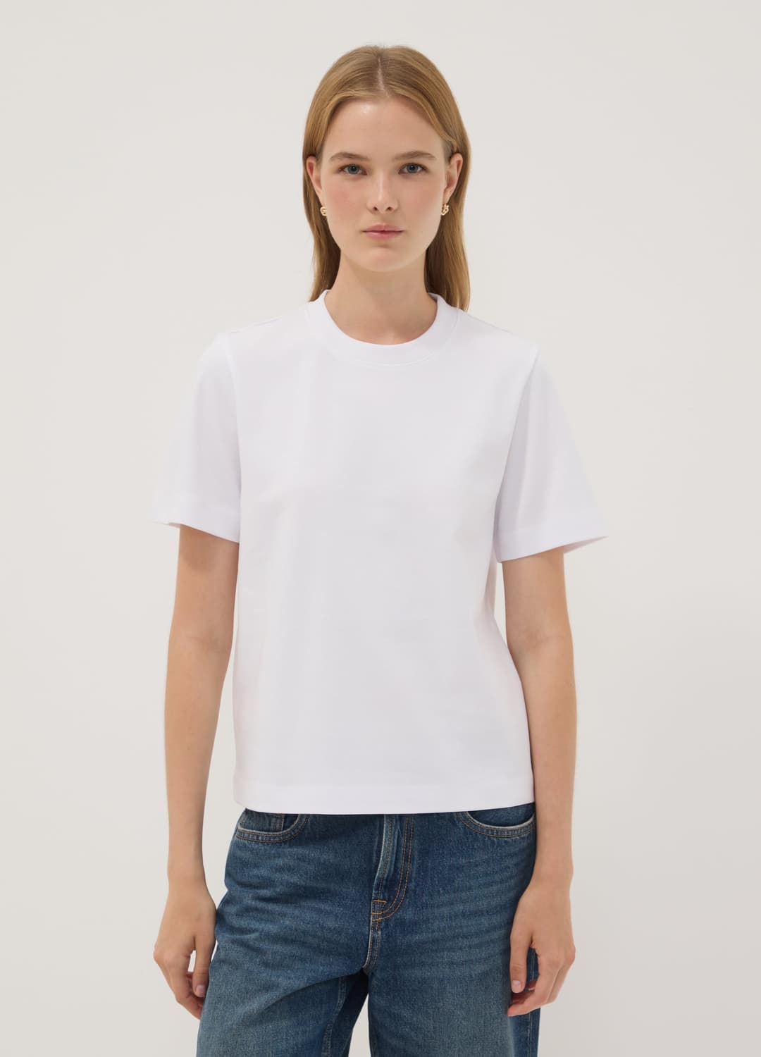 T-shirt The Iconic Tee Relaxed Fit Bianca In Puro Cotone A Maniche Corte | OVS T-shirt The Iconic Tee Relaxed Fit Bianca In Puro Cotone A Maniche Corte - 2 | OVS