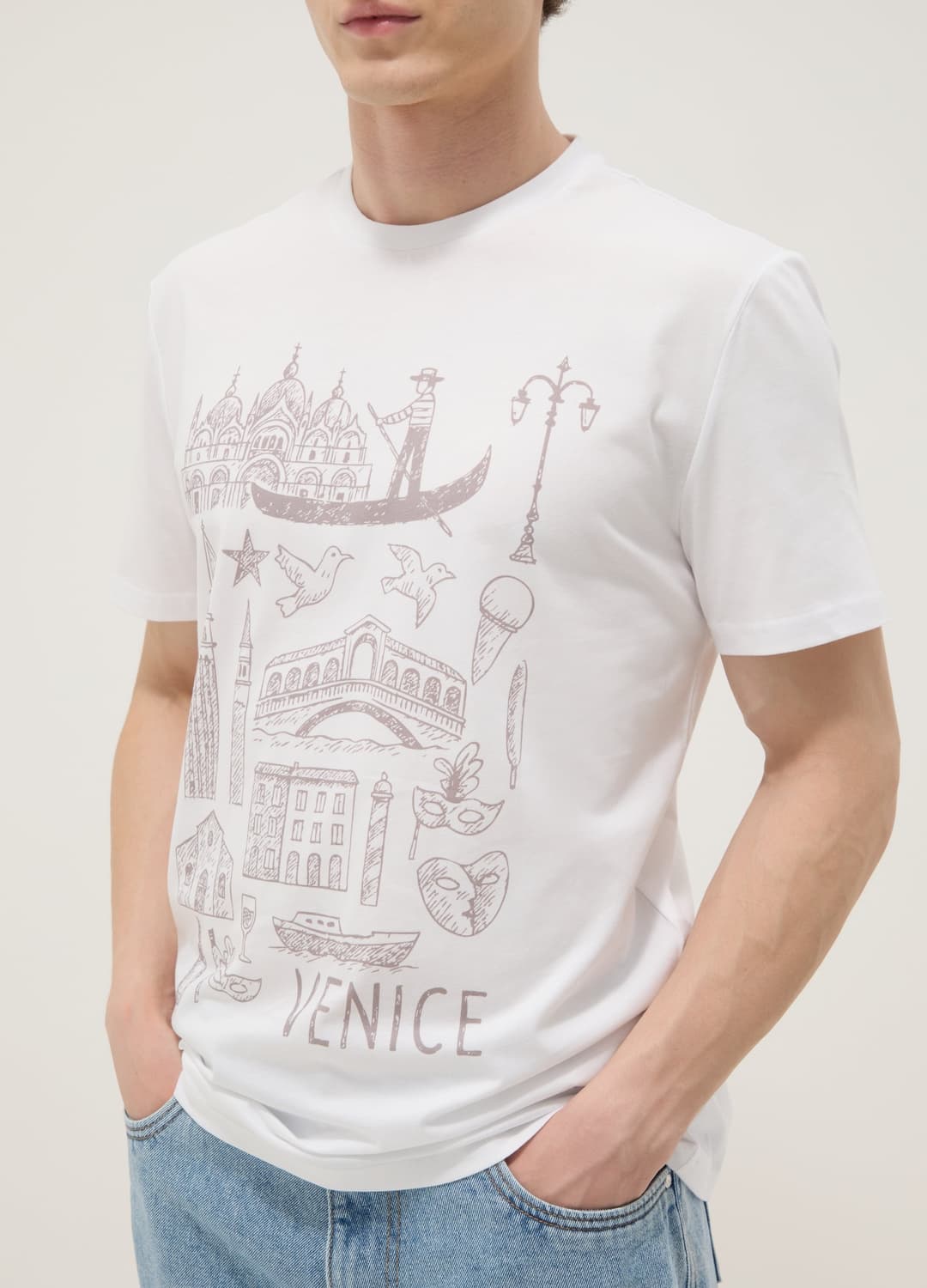 T-shirt Bianca In Puro Cotone Con Stampa Regular Fit | OVS T-shirt Bianca In Puro Cotone Con Stampa Regular Fit - 2 | OVS
