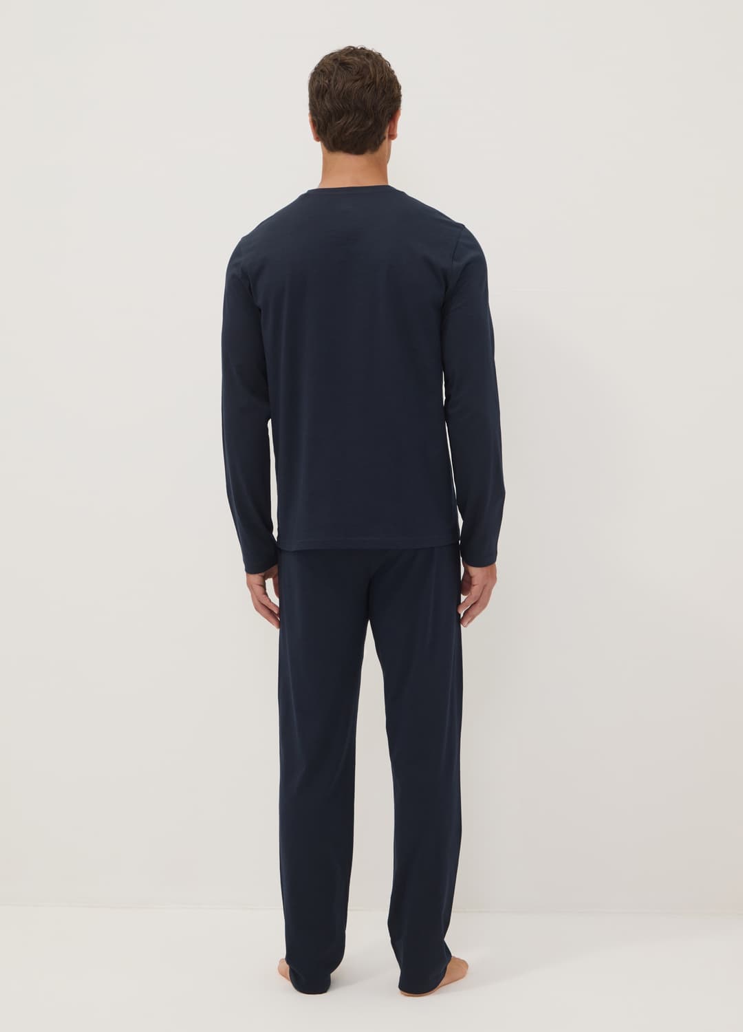Pigiama Blu In Puro Cotone Organico Con Scollo A V Regular Fit | OVS Pigiama Blu In Puro Cotone Organico Con Scollo A V Regular Fit - 3 | OVS