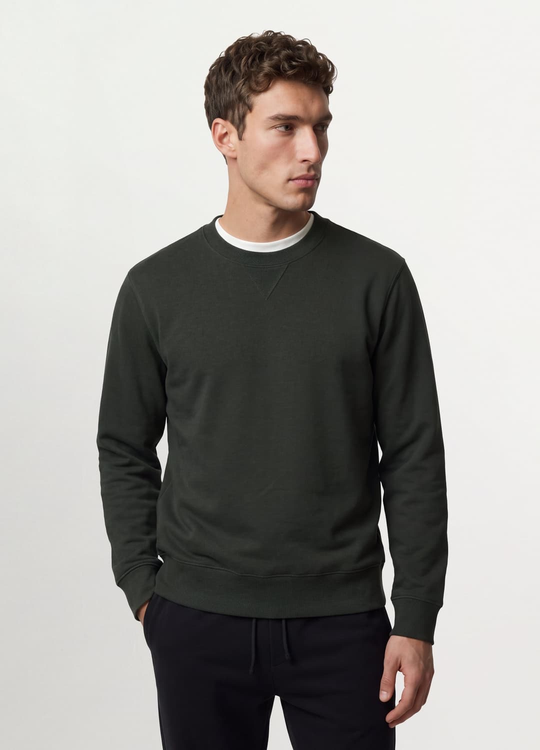 Felpa Blu Girocollo In Misto Cotone Regular Fit | OVS Felpa Blu Girocollo In Misto Cotone Regular Fit - 0 | OVS