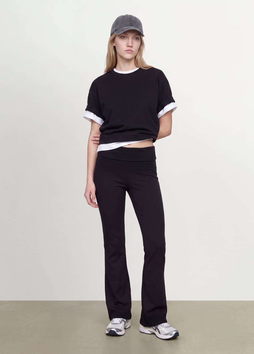 Leggings Neri Flare Fit In Puro Cotone A Costine | OVS Leggings Neri Flare Fit In Puro Cotone A Costine - 0 | OVS