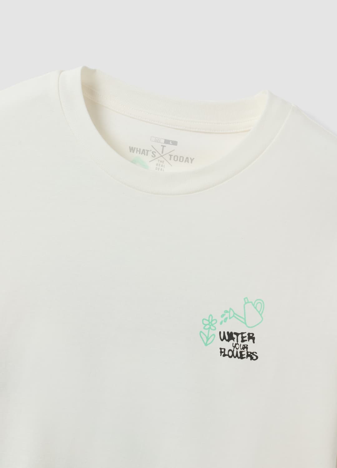 Weißes T-shirt Aus Reiner Baumwoll-jersey Mit Print „water Your Flowers“ | OVS Weißes T-shirt Aus Reiner Baumwoll-jersey Mit Print „water Your Flowers“ - 6 | OVS