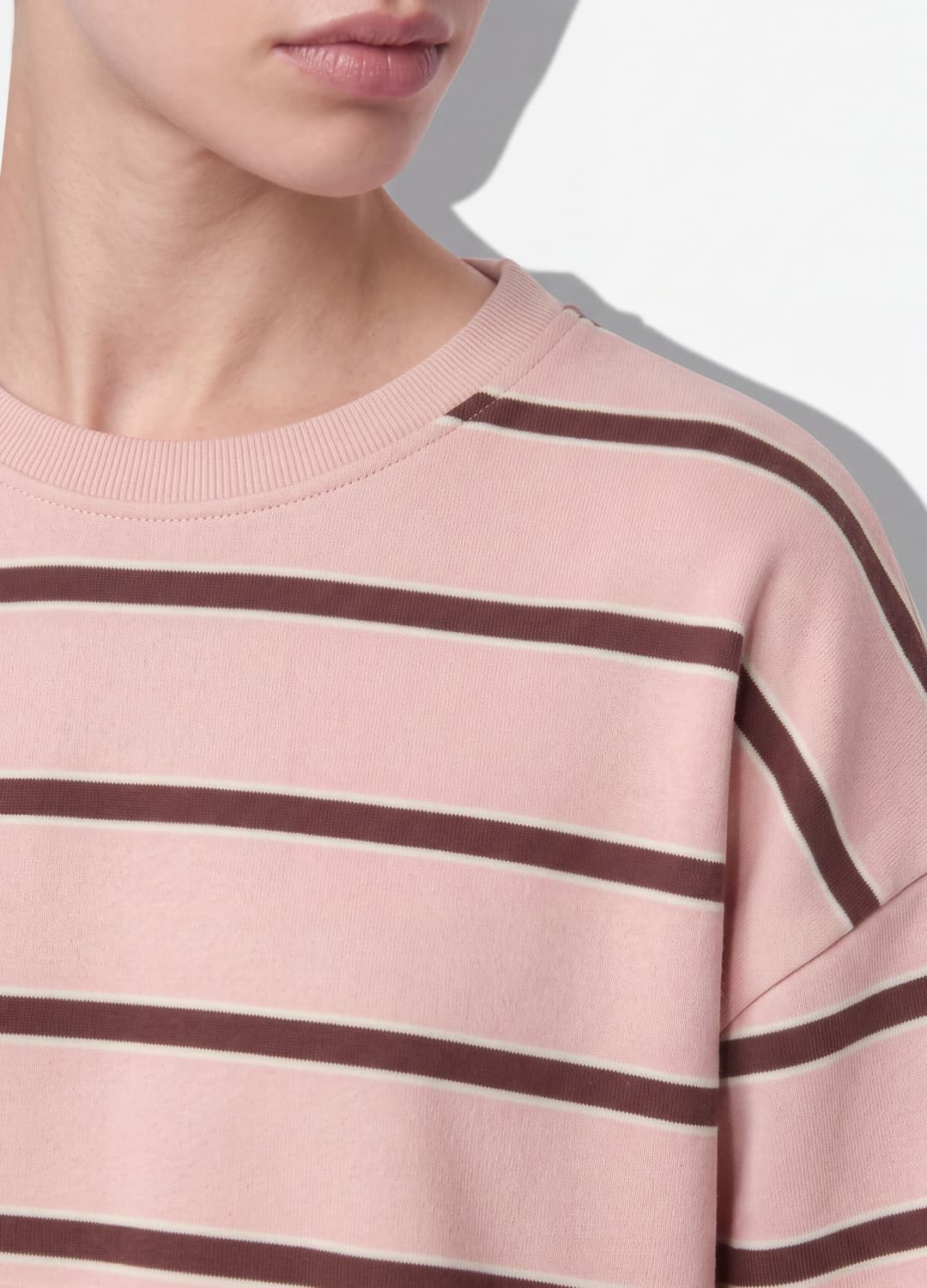 Rosa Sweatshirt Aus Reiner Baumwolle Mit Streifen | OVS Rosa Sweatshirt Aus Reiner Baumwolle Mit Streifen - 2 | OVS