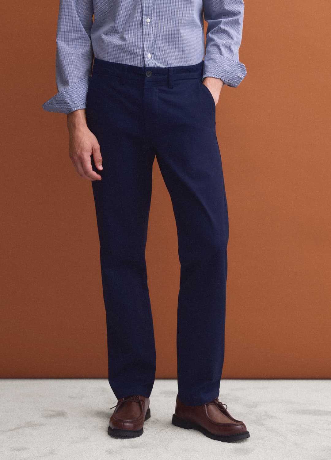 Pantaloni Chino Blu In Twill Di Cotone Elasticizzato Regular Fit | OVS Pantaloni Chino Blu In Twill Di Cotone Elasticizzato Regular Fit - 1 | OVS