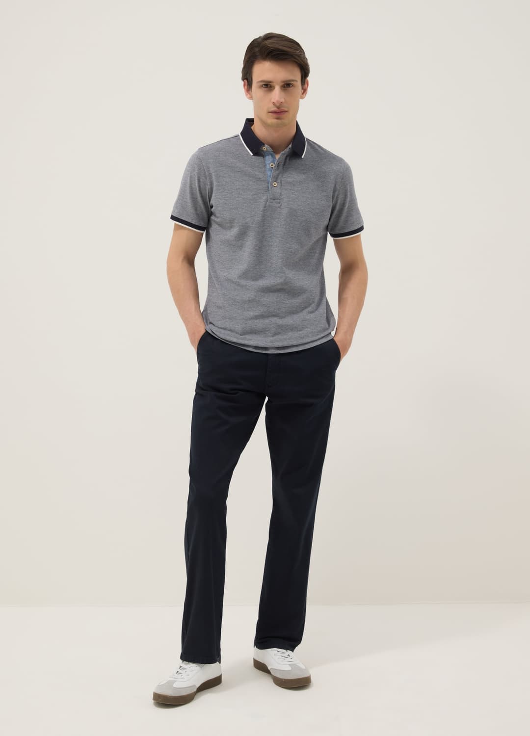 Blaue Chinohose Aus Stretch-baumwolle Im Regular Fit | OVS Blaue Chinohose Aus Stretch-baumwolle Im Regular Fit - 0 | OVS