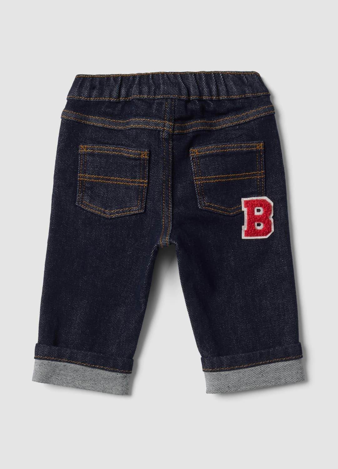 Pantaloni Denim Blu In Cotone Elasticizzato Con Ricamo Orsetto Per Neonato | OVS Pantaloni Denim Blu In Cotone Elasticizzato Con Ricamo Orsetto Per Neonato - 1 | OVS